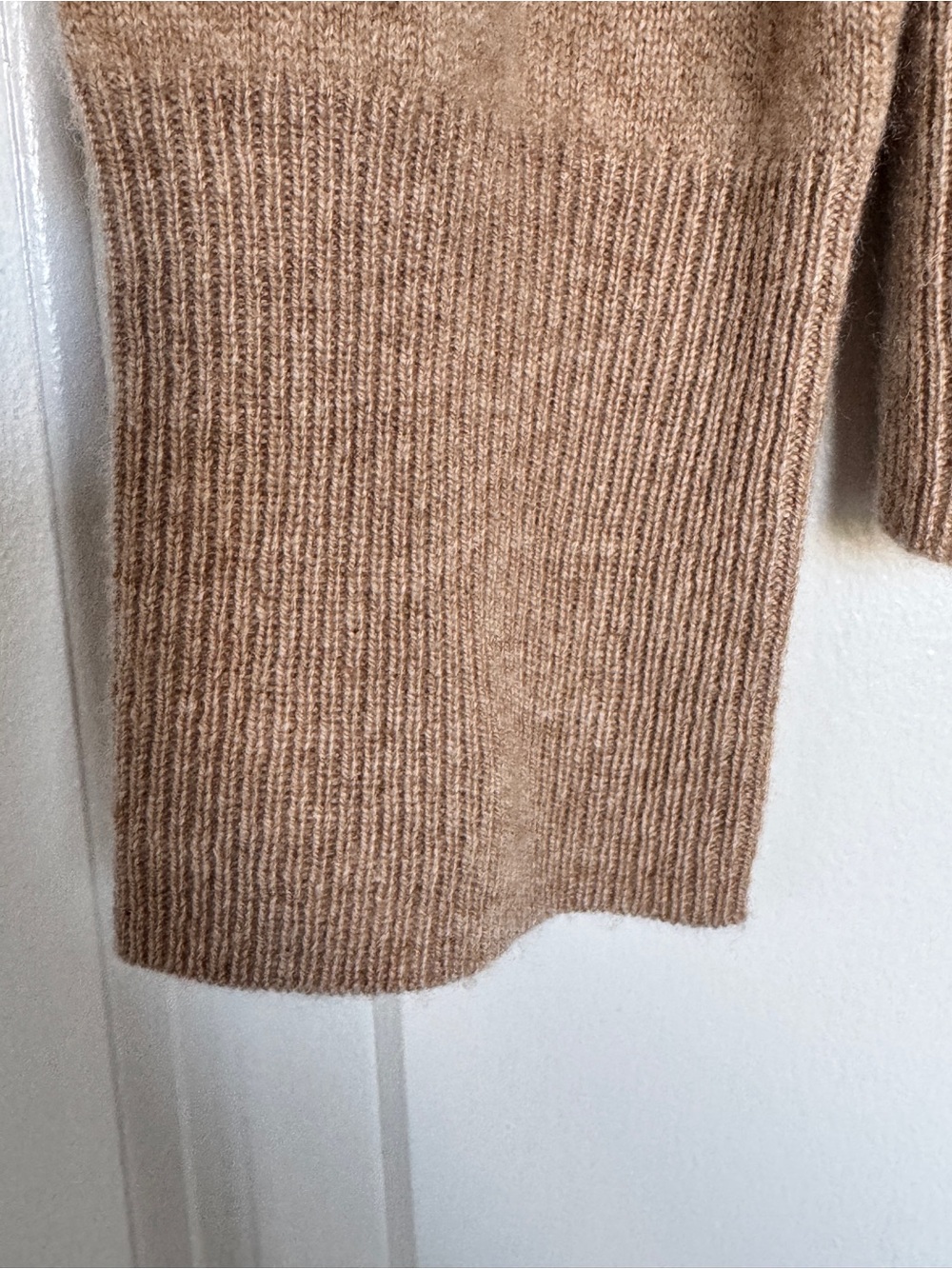 NWT J. CREW Cashmere classic-fit crewneck sweater heather camel M *NOTE* BA400 - Picture 5 of 16